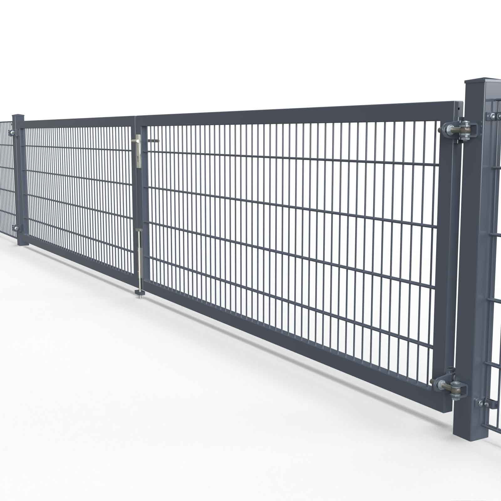 Kombitor Premium 8/6/8, 2-flg., Breite 5000mm Zum Einbetonieren Drücker 1800 mm RAL 6005 Moosgrün Leiste mit Feststeller mit E-Öffner Kombitor Premium 8/6/8, 2-flg., Breite 5000mm Zum Einbetonieren Drücker 1800 mm RAL 6005 Moosgrün Leiste mit Feststeller mit E-Öffner