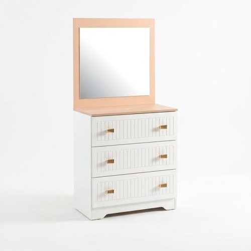 Kommode mit spiegel konsole tisch möbel weiß modern im schlafzimmer