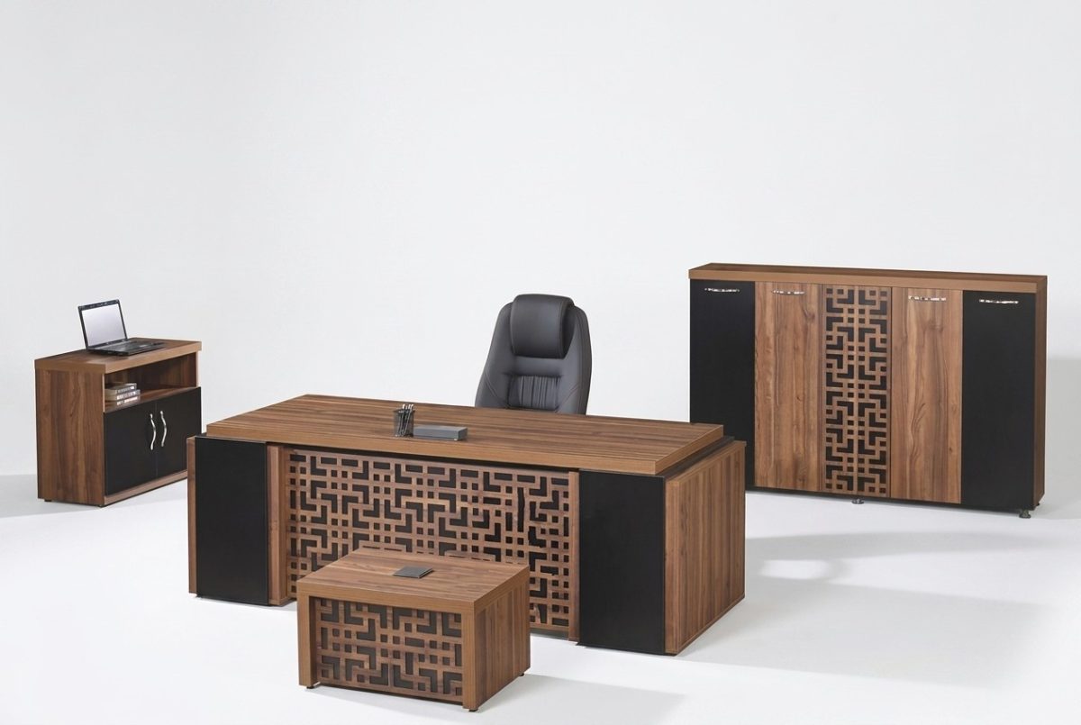 Komplettbüro Büromöbel Schreibtisch Büro Bürotisch Set 4tlg Holz Braun Komplettbüro Büromöbel Schreibtisch Büro Bürotisch Set 4tlg Holz Braun