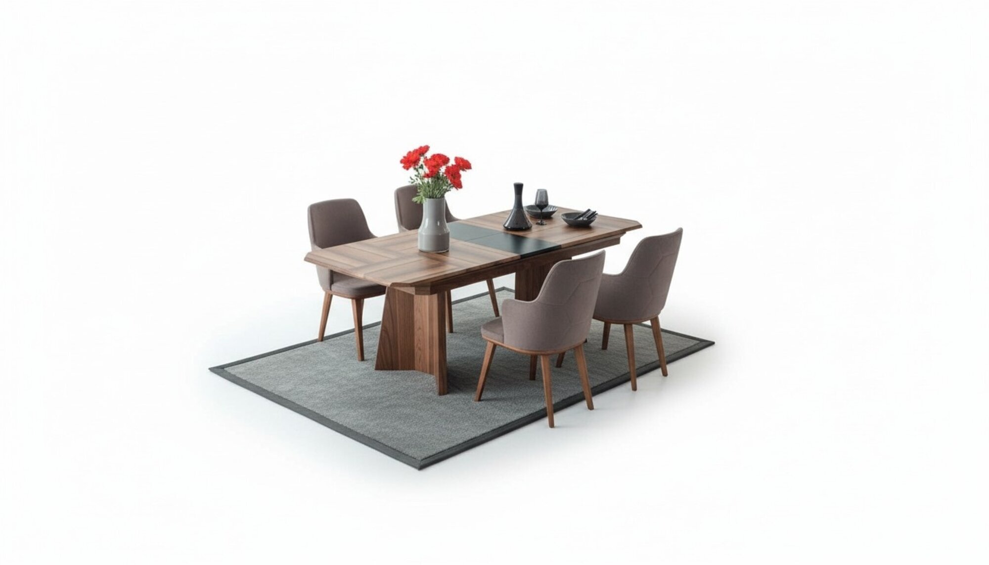 Komplette Essgruppe Designer Essecke Holz Esstisch 6x Polsterstühle Komplette Essgruppe Designer Essecke Holz Esstisch 6x Polsterstühle