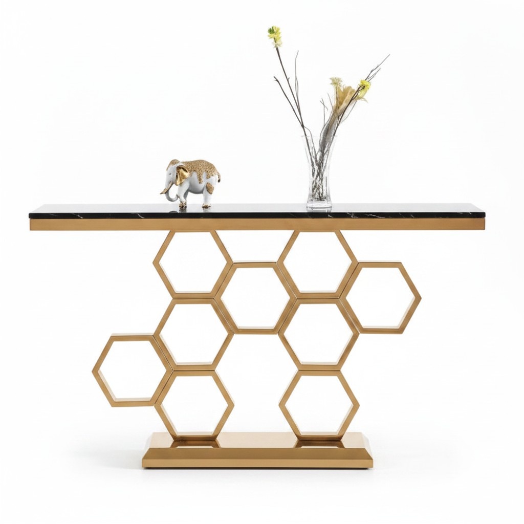 Konsolentisch Edelstahl Gold Wohnzimmer Möbel Konsolen 140cm Neu Konsolentisch Edelstahl Gold Wohnzimmer Möbel Konsolen 140cm Neu