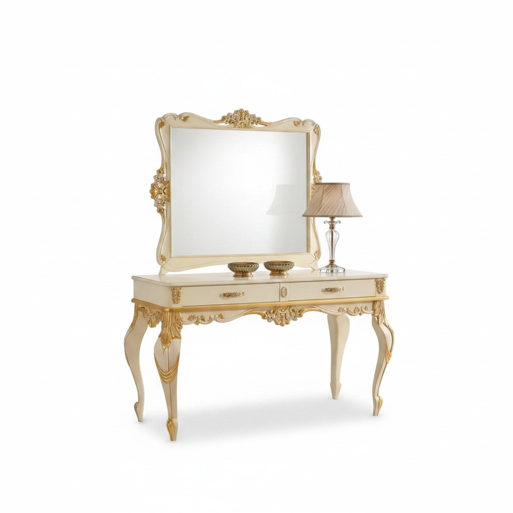 Konsolentisch Spiegel 2tlg Set Holz Konsole Tisch Stil Klassischer Konsolentisch Spiegel 2tlg Set Holz Konsole Tisch Stil Klassischer