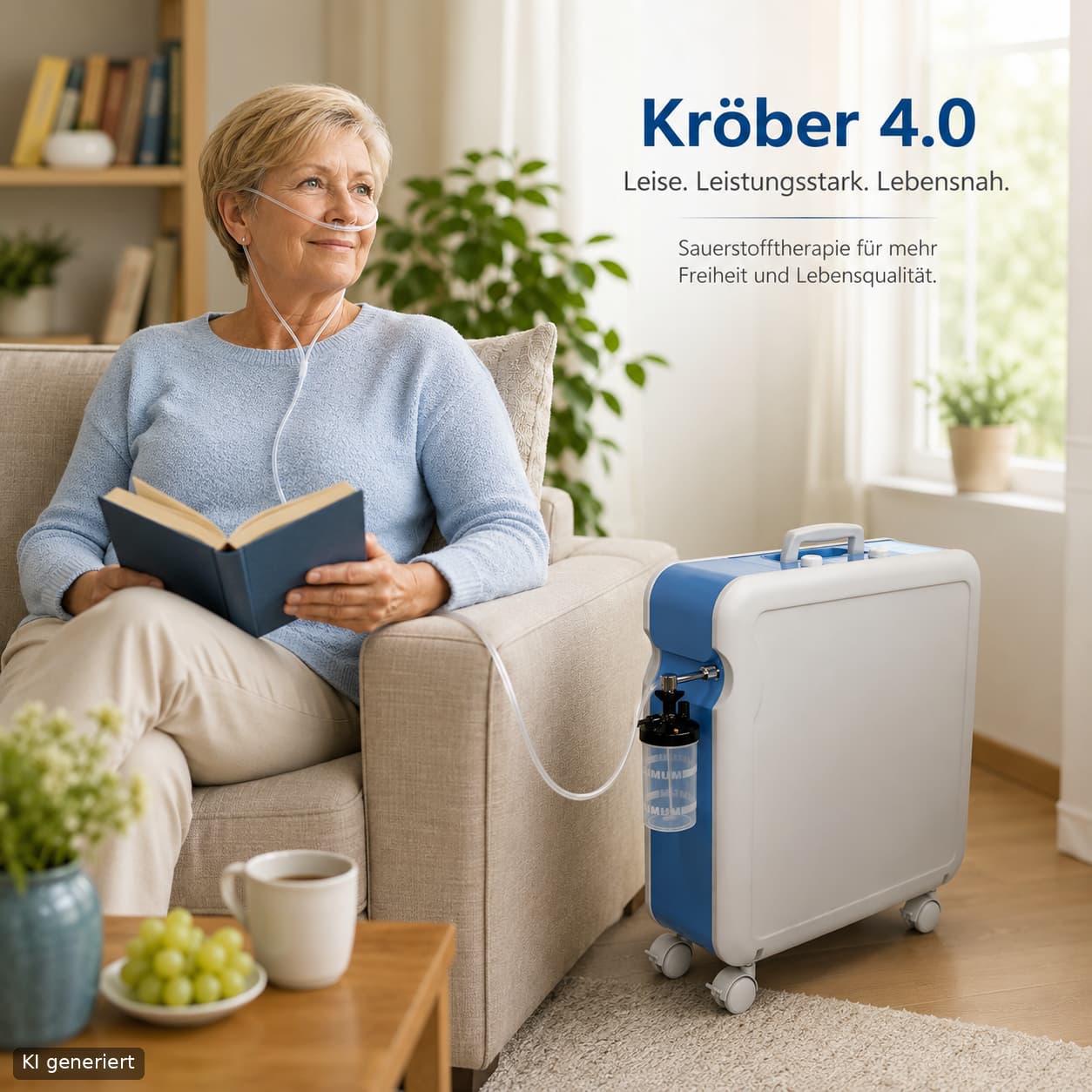 Sauerstoffkonzentrator Kröber 4.0 | Superleise | Made in Germany | bis 5 L pro Minute