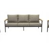 L.C. Wholesaler Living-Set 3-tlg. AVENTO in Farbe Geflecht Rope-Optik grau/Aluminium anthrazit