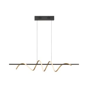 LED-Pendelleuchte EMANDA 1-flammig in Farbe schwarz/messing LED-Pendelleuchte EMANDA 1-flammig in Farbe schwarz/messing