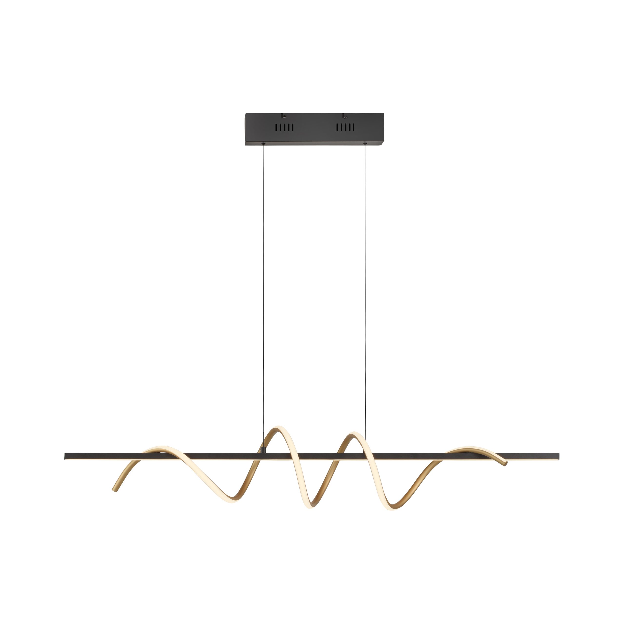 LED-Pendelleuchte EMANDA 1-flammig in Farbe schwarz/messing