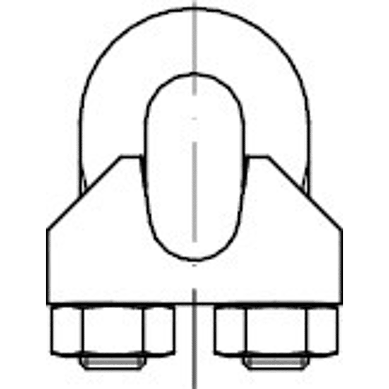Drahtseilklemmen DIN 741 A 2 8 mm / M 6 5/16 ähnl. DIN 741 A Drahtseilklemmen DIN 741 A 2 8 mm / M 6 5/16 ähnl. DIN 741 A