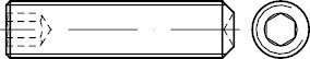 Gewindestifte ISO 4029 45 H M 6 x 0;75 x 6