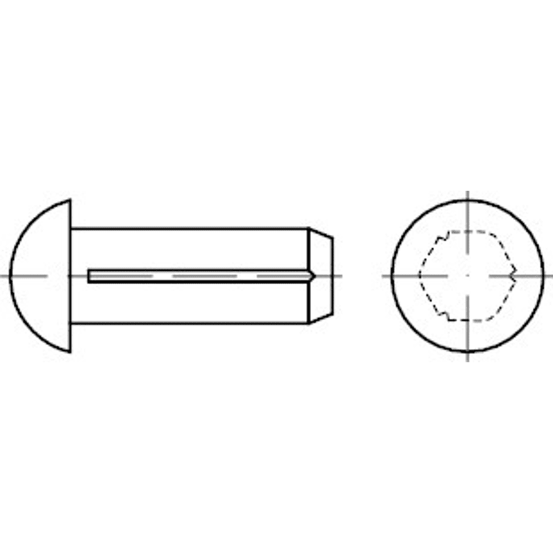 Halbrundkerbnägel DIN 1476 Leichtmetall 5 x 12 Al Halbrundkerbnägel DIN 1476 Leichtmetall 5 x 12 Al