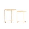 Light & Living Beistelltisch 2er-Set SADAR Durchm. 50x40 + 52x46cm in Sand+L brown spotted