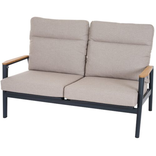 Lounge-Bank 2-sitzig CORTINA ca.B150 H97 T81 cm in Aluminium matt anthrazit Lounge-Bank 2-sitzig CORTINA ca.B150 H97 T81 cm in Aluminium matt anthrazit