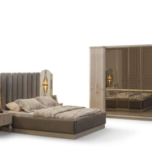 Luxuriöses Schlafzimmer Designer Doppelbett Kleiderschrank Nachttische Luxuriöses Schlafzimmer Designer Doppelbett Kleiderschrank Nachttische