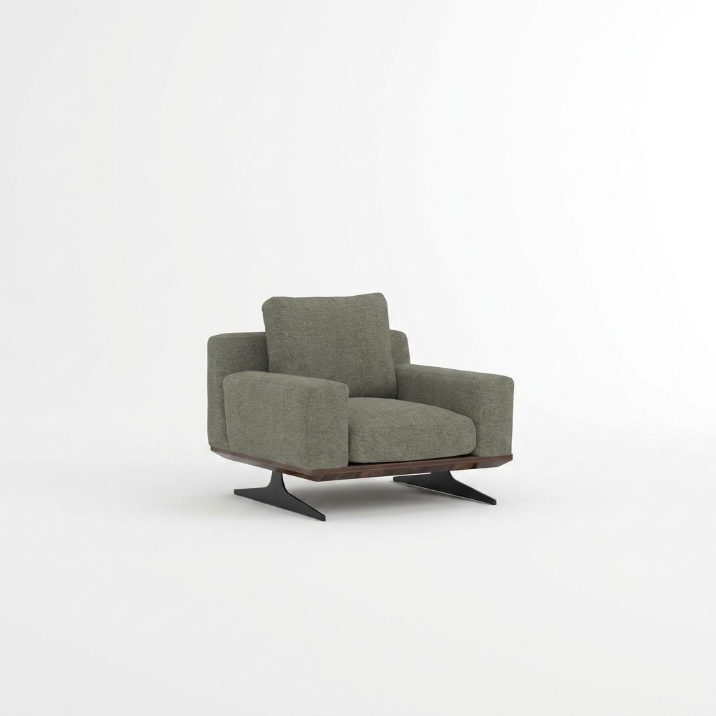 Luxus Designer Sessel Modern Polstersessel Einrichtung GrauTextil Sitz Neu Luxus Designer Sessel Modern Polstersessel Einrichtung GrauTextil Sitz Neu