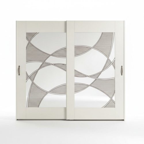 Luxus Kleiderschrank mit Schwebetüren Schlafzimmer Schrank Schränke Holz Modern