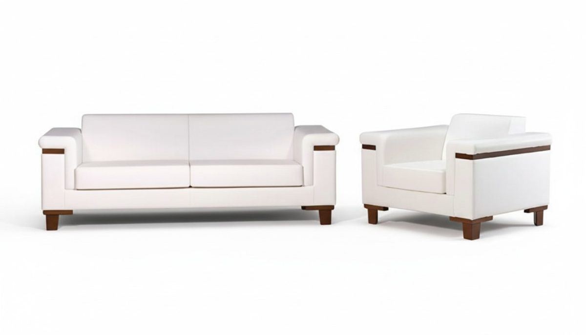 Luxus Sessel 1 Sitzer Couch Polster Sofa 2-Sitzer Luxus Textil Leder Design