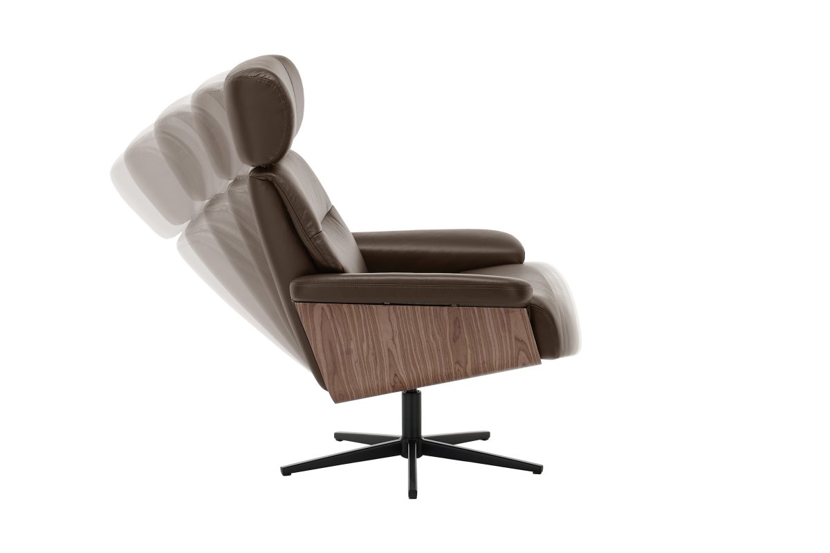 MANILA Loungesessel inkl. Hocker - braun / Walnuss - Gallery 8 MANILA Loungesessel inkl. Hocker - braun / Walnuss