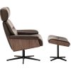 MANILA Loungesessel inkl. Hocker - braun / Walnuss - Gallery 9 MANILA Loungesessel inkl. Hocker - braun / Walnuss