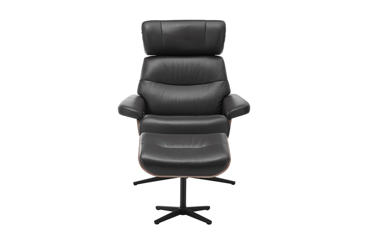 MANILA Loungesessel inkl. Hocker - braun / Walnuss - Gallery 6 MANILA Loungesessel inkl. Hocker - braun / Walnuss