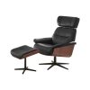 MANILA Loungesessel inkl. Hocker - braun / Walnuss - Gallery 5 MANILA Loungesessel inkl. Hocker - braun / Walnuss