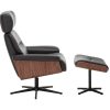 MANILA Loungesessel inkl. Hocker - braun / Walnuss - Gallery 4 MANILA Loungesessel inkl. Hocker - braun / Walnuss