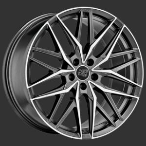 MSW 50 GUN METAL POLIERT Felge 9×22 – 22 Zoll 5×108 Lochkreis