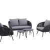 MWH Lounge Set CORDO 5-teilig in Farbe Mattgrau - Gallery 1 MWH Lounge Set CORDO 5-teilig in Farbe Mattgrau