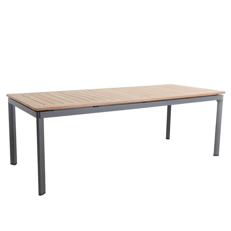 MWH Tisch ALUTAPO ca. 220x95cm in Farbe Teakholz/Aluminium eisengrau MWH Tisch ALUTAPO ca. 220x95cm in Farbe Teakholz/Aluminium eisengrau