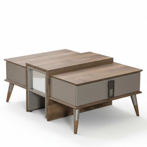 Moderner Brauner Couchtisch Kaffetisch Designer Sofatisch Beistelltisch Moderner Brauner Couchtisch Kaffetisch Designer Sofatisch Beistelltisch