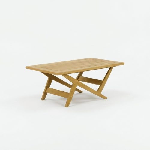 Moderner Holztisch Designer Terrassenmöbel Robuster Outdoor Kaffeetisch
