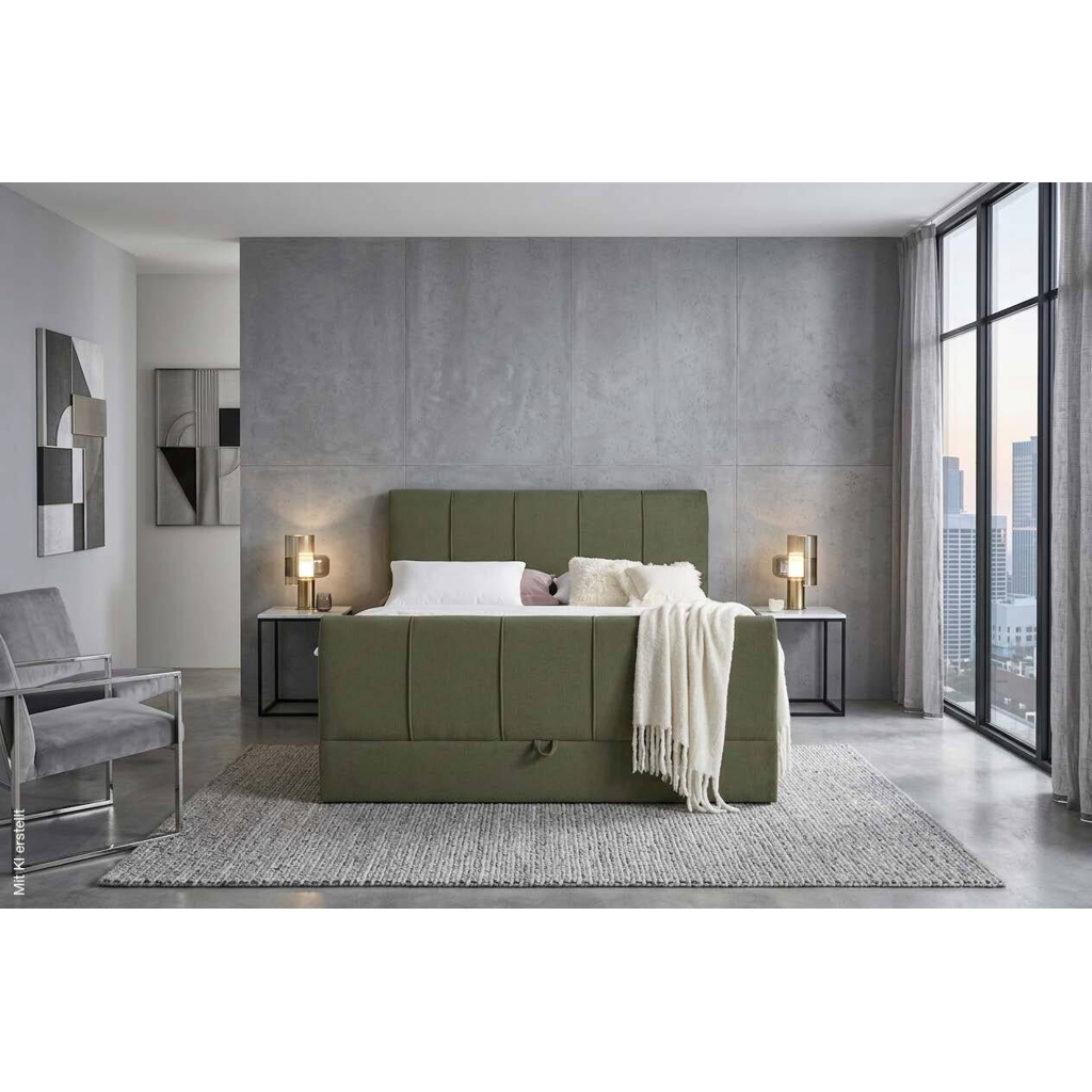Boxspringbett Harmony olive Liegefläche B/L: ca. 180×200 cm Boxspringbett Harmony olive Liegefläche B/L: ca. 180×200 cm