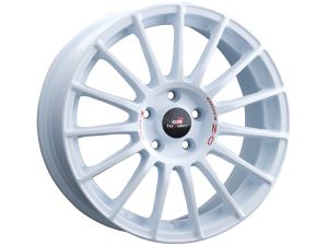 OZ SUPERTURISMO TGR-WRT RACE WHITE + RED LETTERING Felge 8×18 – 18 Zoll 5×114,3 Lochkreis
