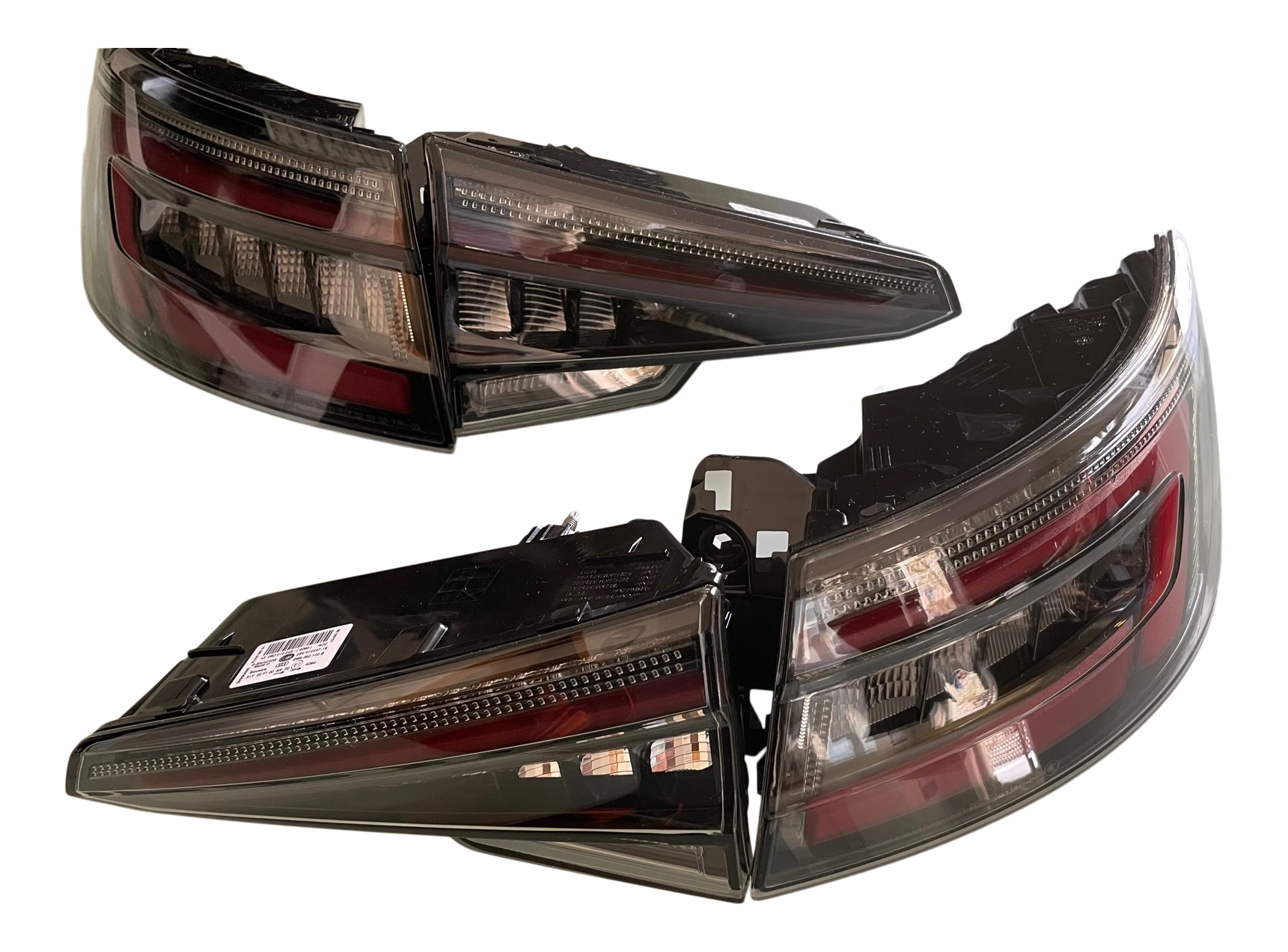 Original Audi BLACKLINE LED Rückleuchten Smoke Schwarz Set für Audi A4 B9 8W Limousine
