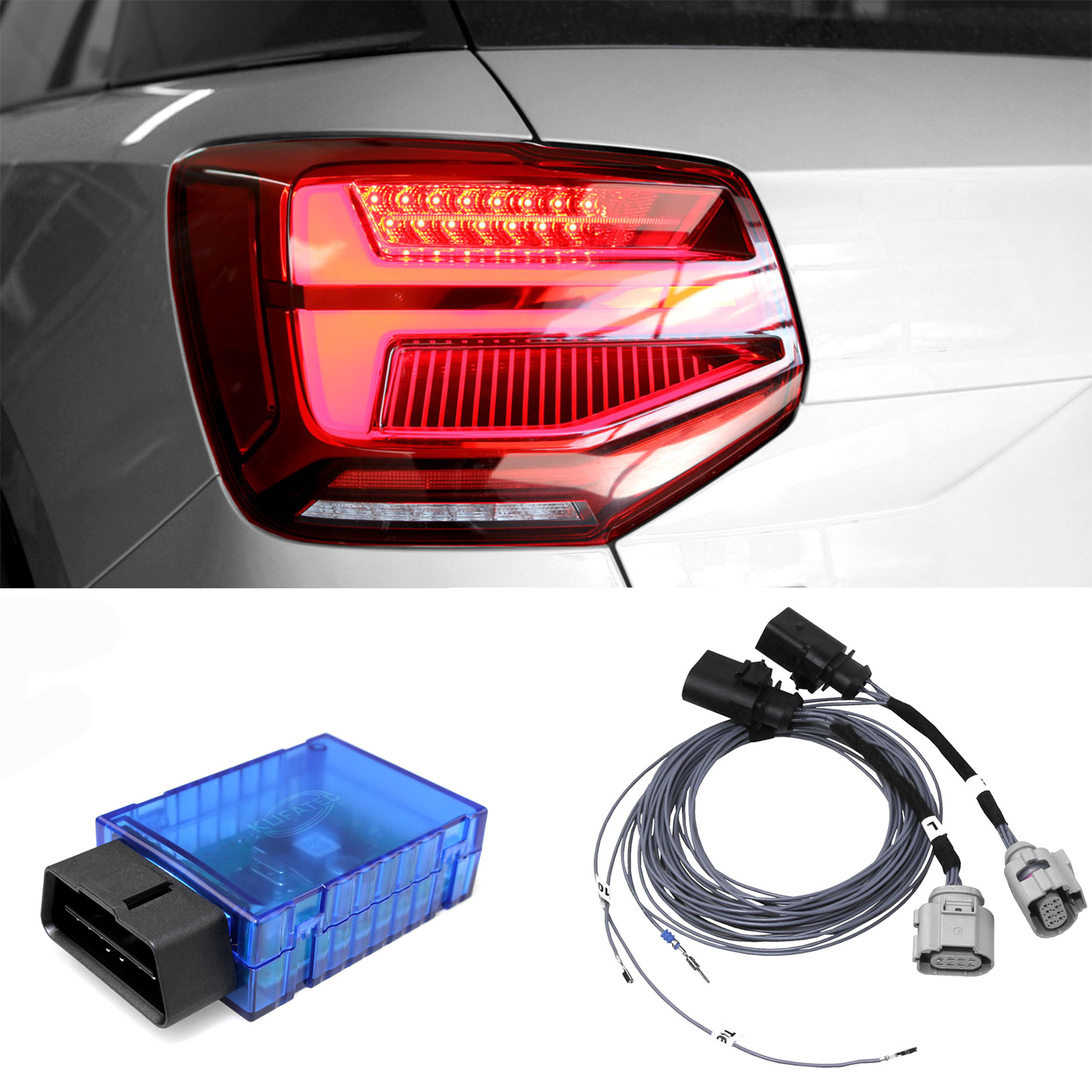 Original Kufatec SET LED Rückleuchten mit dynamischer Blinker für Audi Q2 GA Original Kufatec SET LED Rückleuchten mit dynamischer Blinker für Audi Q2 GA