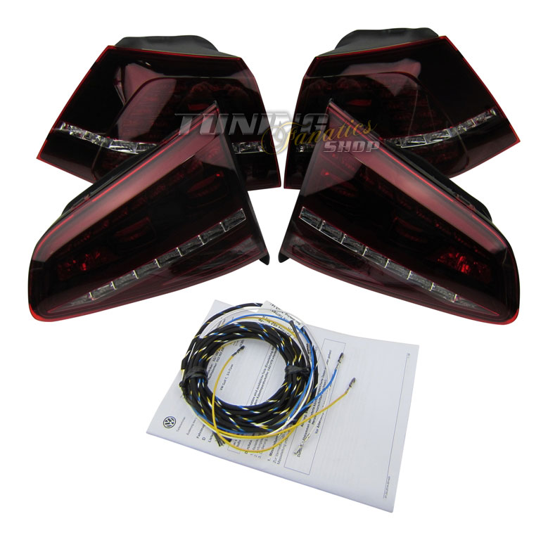Original VW Schwarz R Facelift LED Rückleuchten LAUFBLINKER für VW Golf VII 7