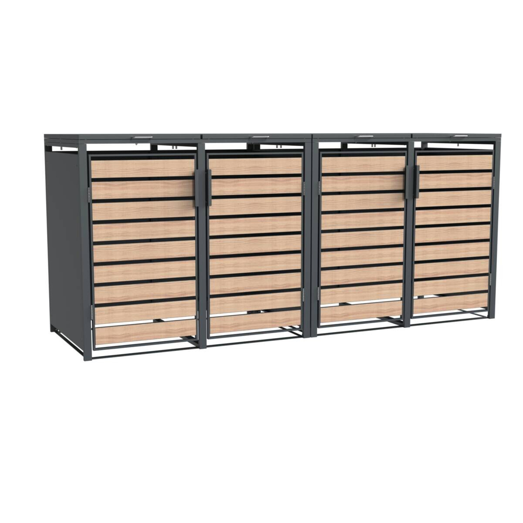 Westmann Mülltonnenbox Lacina braun B/H/L: ca. 264x116x80 cm Westmann Mülltonnenbox Lacina braun B/H/L: ca. 264x116x80 cm