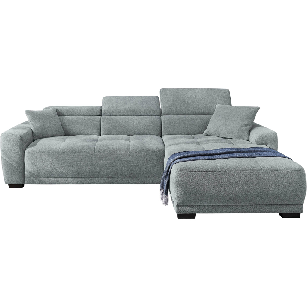 Ecksofa mit elektrischer Sitztiefenverstellung grau Microfaser B/H/T: ca. 296x105x200 cm - Gallery 6 Ecksofa mit elektrischer Sitztiefenverstellung grau Microfaser B/H/T: ca. 296x105x200 cm