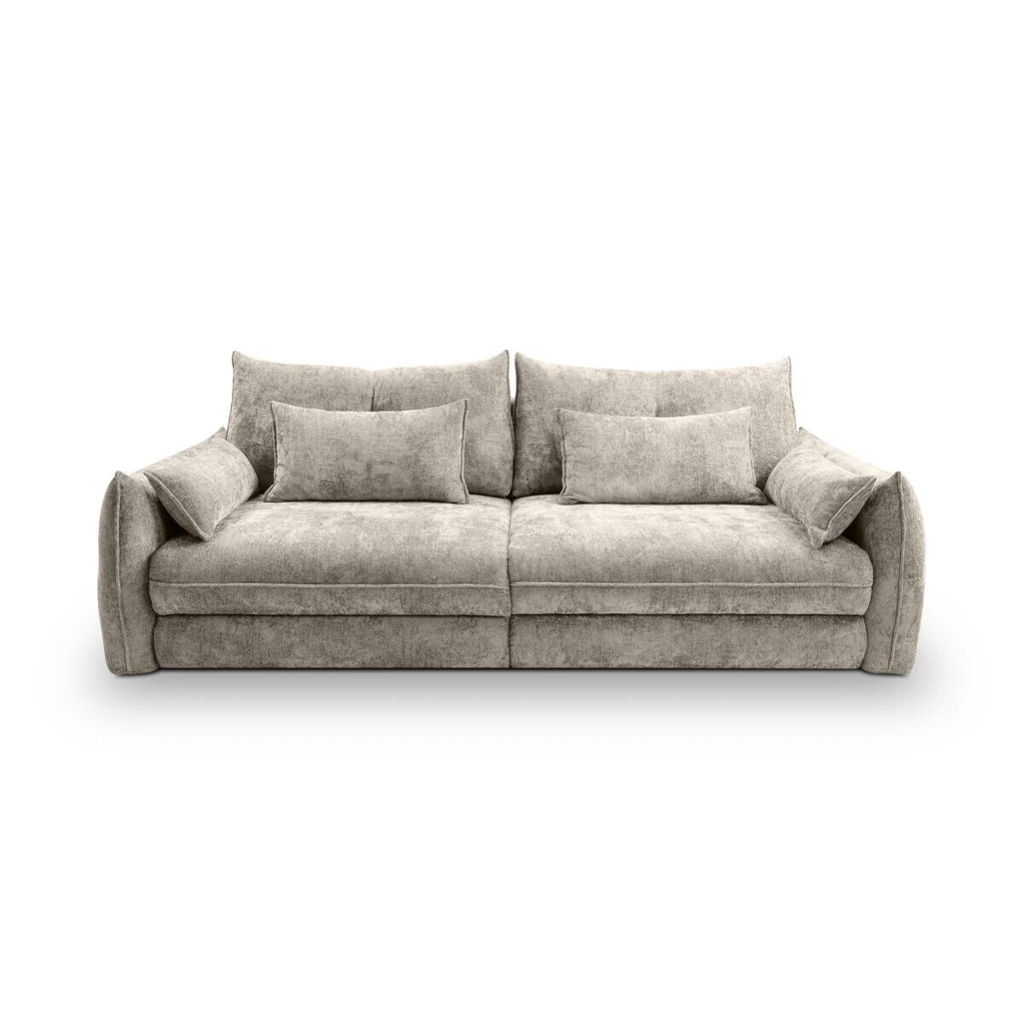 Big Sofa Delphine pearl Microfaser B/H/T: ca. 246x74x119 cm