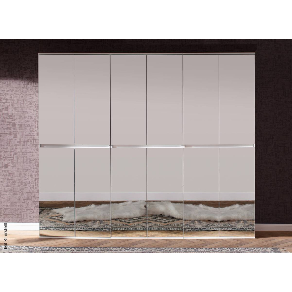 Garderobenschrank Mirror weiß B/H/T: ca. 222x191x34 cm - Gallery 3 Garderobenschrank Mirror weiß B/H/T: ca. 222x191x34 cm