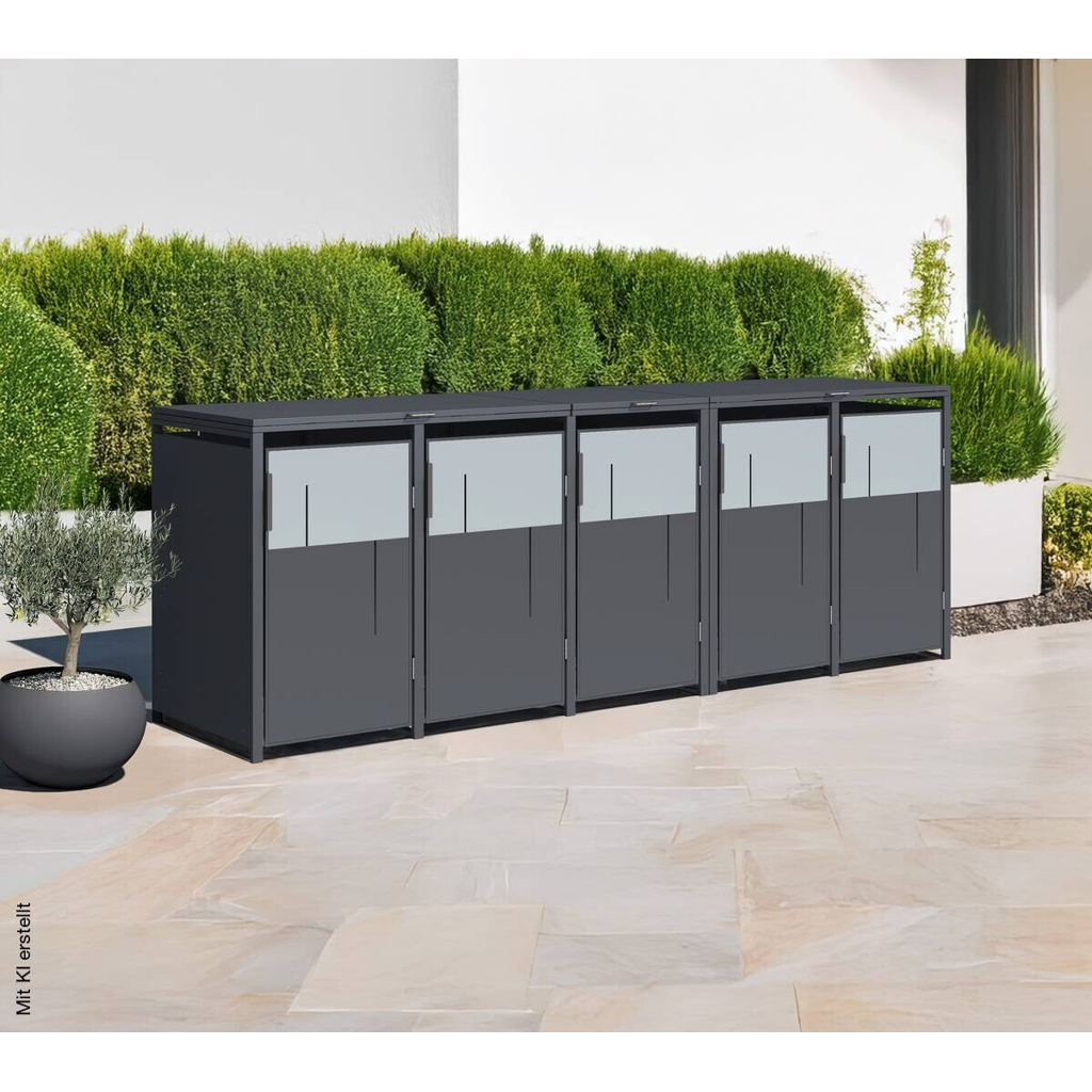 Westmann Mülltonnenbox Tonus anthrazit B/H/L: ca. 330x116x80 cm