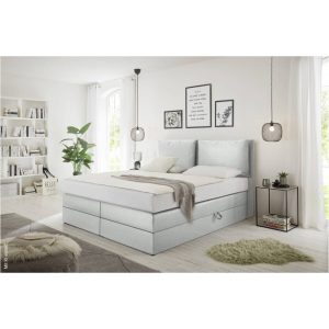 Boxspringbett Lissy grau Liegefläche B/L: ca. 160×200 cm