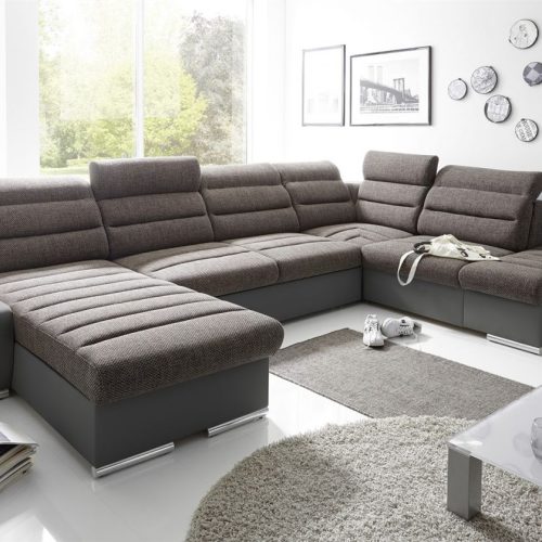 Couchgarnitur PASCARA U-Form mit Schlaffunktion-Schwarz /Otto.. Links Couchgarnitur PASCARA U-Form mit Schlaffunktion-Schwarz /Otto.. Links