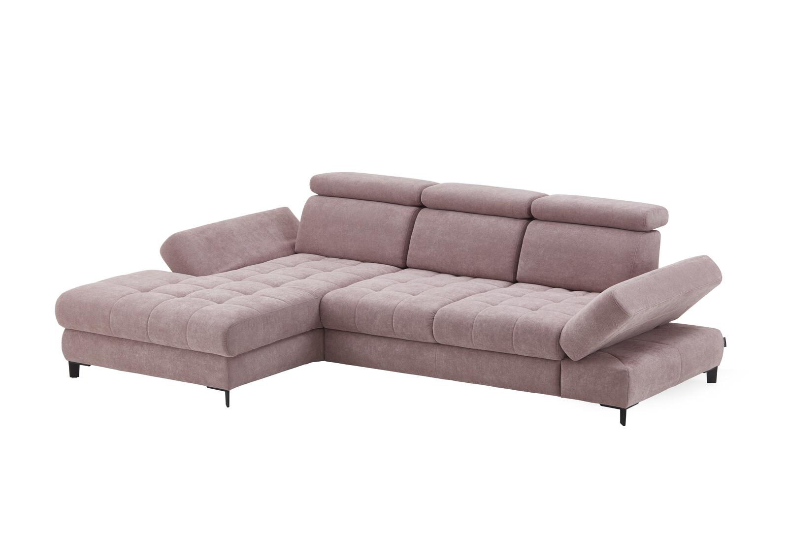 Poco Eckkombination Torino XC ca. 282x186 Rosa / Pink
