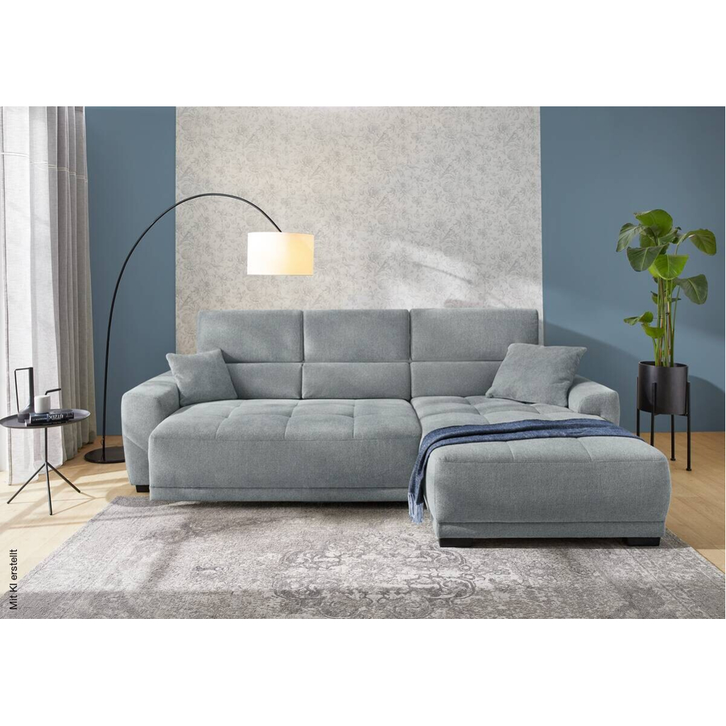 Ecksofa mit elektrischer Sitztiefenverstellung grau Microfaser B/H/T: ca. 296x105x200 cm - Gallery 4 Ecksofa mit elektrischer Sitztiefenverstellung grau Microfaser B/H/T: ca. 296x105x200 cm