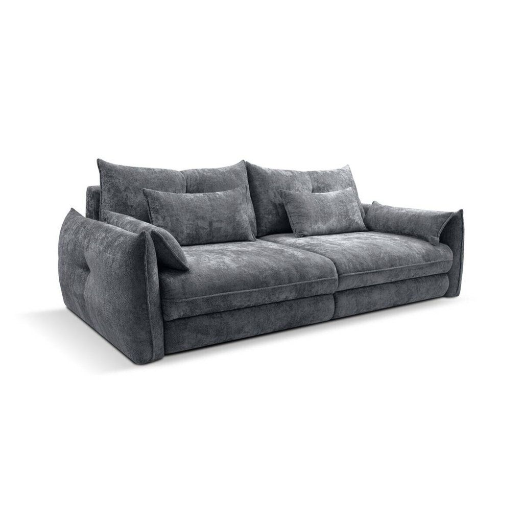 Big Sofa Delphine dunkelgrau Microfaser B/H/T: ca. 246x74x119 cm - Gallery 3 Big Sofa Delphine dunkelgrau Microfaser B/H/T: ca. 246x74x119 cm