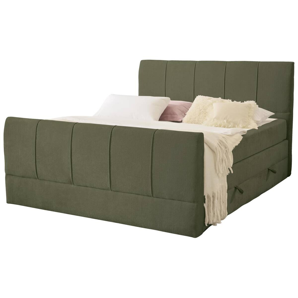 Boxspringbett Harmony olive Liegefläche B/L: ca. 180×200 cm - Gallery 3 Boxspringbett Harmony olive Liegefläche B/L: ca. 180×200 cm