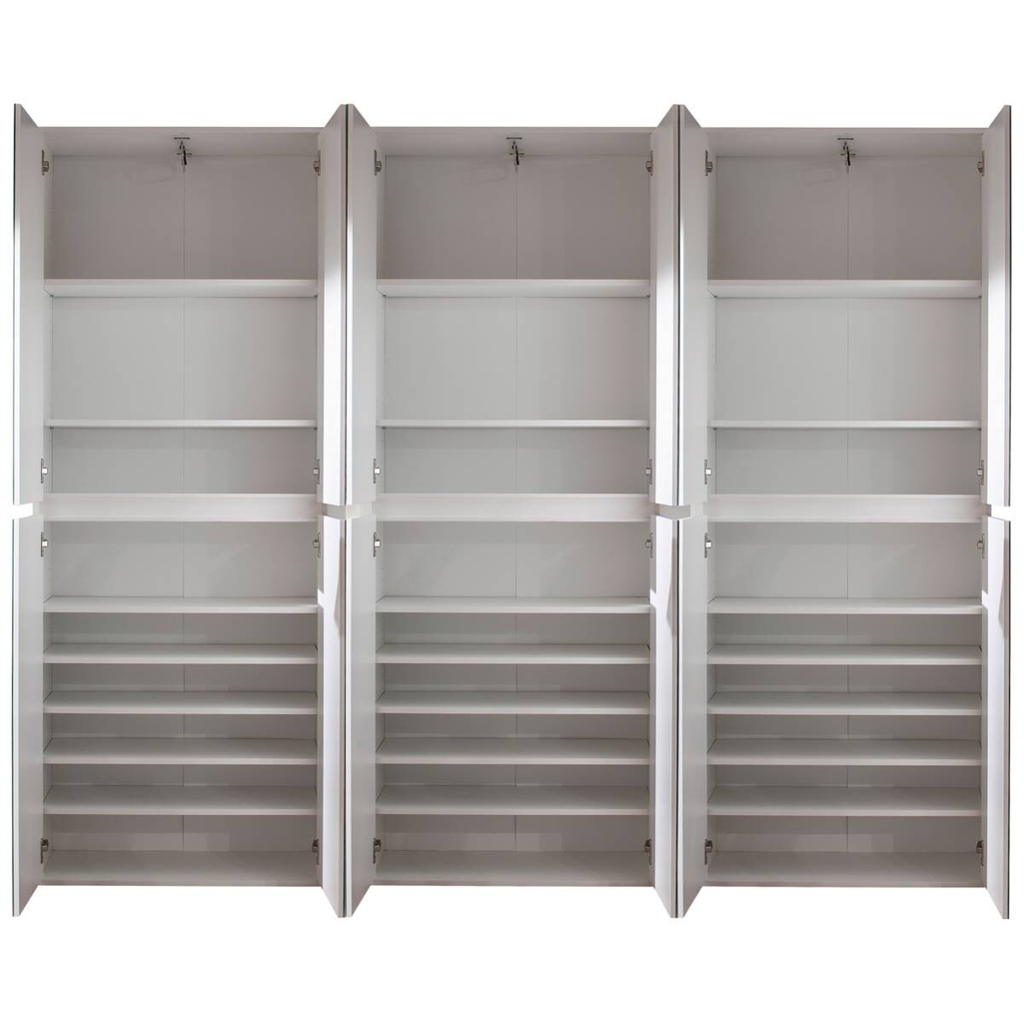 Garderobenschrank Mirror weiß B/H/T: ca. 222x191x34 cm - Gallery 5 Garderobenschrank Mirror weiß B/H/T: ca. 222x191x34 cm