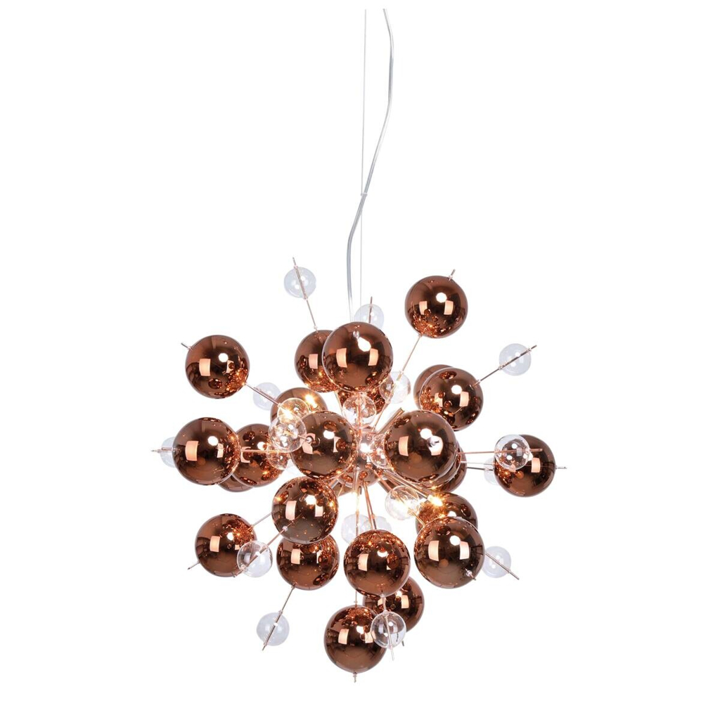 Näve Leuchten Pendelleuchte 7026447 Kupfer Glas Metall B/H/T: ca. 65x150x65 cm G9 10 Brennstellen Näve Leuchten Pendelleuchte 7026447 Kupfer Glas Metall B/H/T: ca. 65x150x65 cm G9 10 Brennstellen