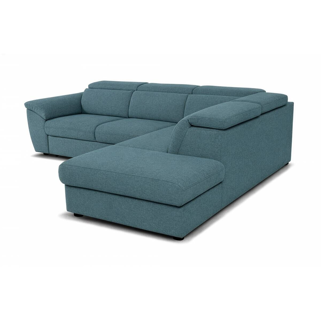 Ecksofa mit Bettfunktion und Bettkasten petrol Flachgewebe B/H/T: ca. 280x108x235 cm - Gallery 6 Ecksofa mit Bettfunktion und Bettkasten petrol Flachgewebe B/H/T: ca. 280x108x235 cm