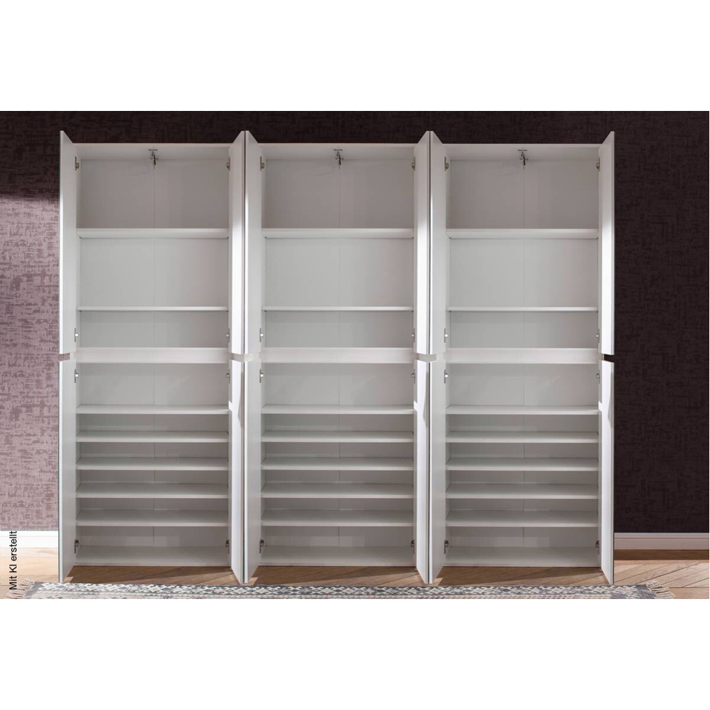 Garderobenschrank Mirror weiß B/H/T: ca. 222x191x34 cm - Gallery 4 Garderobenschrank Mirror weiß B/H/T: ca. 222x191x34 cm