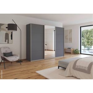 Kleiderschrank Kulmbach grau B/H/T: ca. 271x210x62 cm Kleiderschrank Kulmbach grau B/H/T: ca. 271x210x62 cm